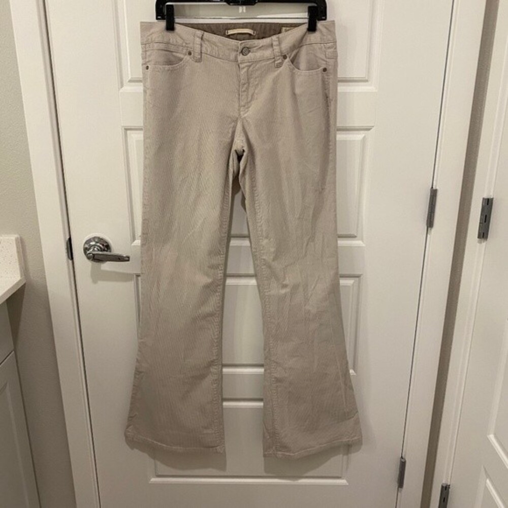 Gap Limited Edition Corduroy Pants Wide Leg 5 Pocket Cream Chalk Beige Size 8